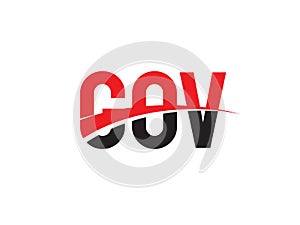 GOV Letter Initial Logo Design Vector Illustration photo