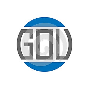 GOV letter logo design on white background. GOV creative initials circle logo concept. GOV letter design photo