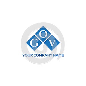 GOV letter logo design on WHITE background. GOV creative initials letter logo concept. GOV letter design.GOV letter logo design on photo