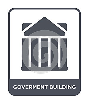 goverment building icon in trendy design style. goverment building icon isolated on white background. goverment building vector photo