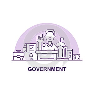 Goverment creative UI concept icon photo