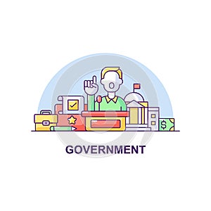 Goverment creative UI concept icon photo