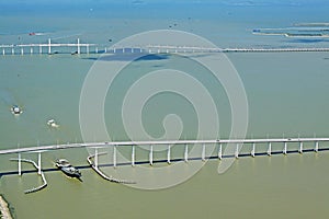 Governador Nobre de Carvalho Bridge And Amizade Bridge, Macau, China photo