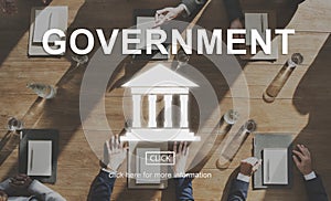 Government Administration Pillar Graphic Concept