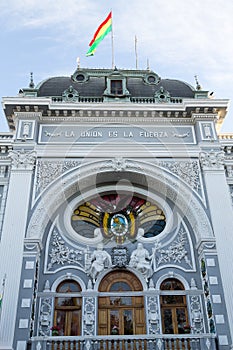 Government building facade, Sucre, Bolivia