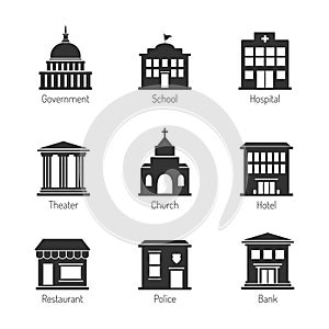 Government building icons