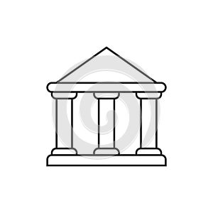 Government building outline icon