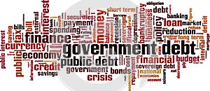 Government debt word cloud