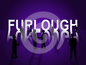 Government Furlough Word Means Layoff For Federal Workers - 3d Illustration photo