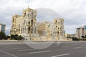 The Government house of Azerbaijan in Baku, Azerbaijan.