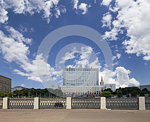 Government House of the Russian Federation White House -written in Russian,Russia