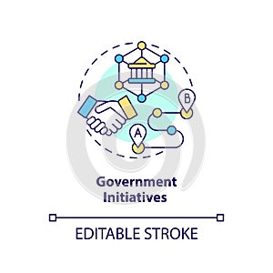 Government initiatives concept icon