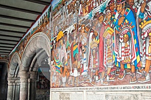 Government Palace mural at Tlaxcala (Mexico) photo