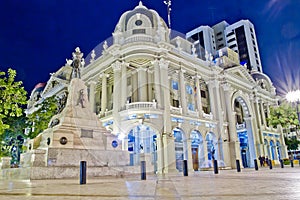 Government palace office guayaquil at night photo