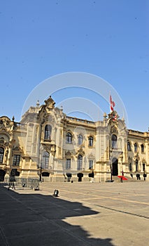 The Government Palace of Peru, or Casa de Pizarro, is the main headquarters of the Peruvian Executive Branch and the official