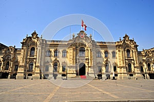 The Government Palace of Peru, or Casa de Pizarro, is the main headquarters of the Peruvian Executive Branch and the official