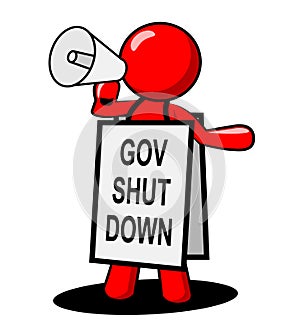 Government Shut Down Man Means United States Political Shutdown