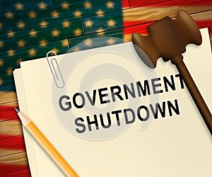 Government Shut Down Paper Means United States Political Shutdown