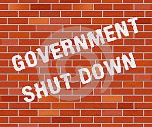 Government Shut Down Wall Means United States Political Shutdown