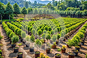 Government-sponsored nursery for afforestation programs