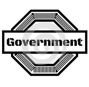 GOVERNMENT stamp on white background photo