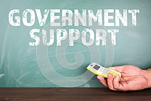 Government support. Business crisis, unemployment, downtime and restrictions. Calculator