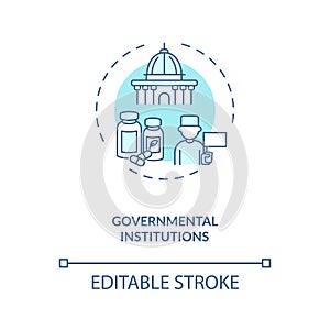 Governmental institutions concept icon