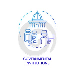 Governmental institutions concept icon