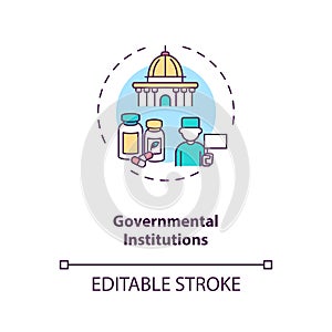 Governmental institutions concept icon