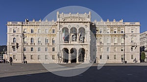 Governmental palace on the main square of Trieste, Italy