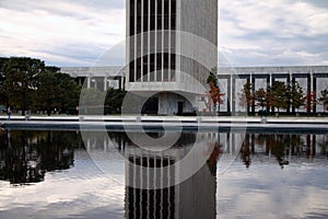 Governmental reflection on Empire State Plaza