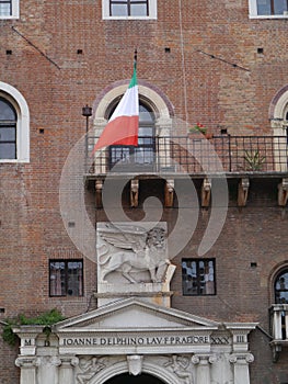 Governo oalace with the winged lion of Venezia photo