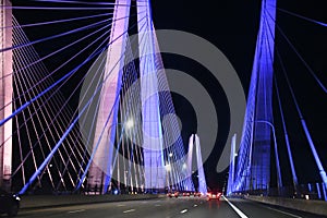 The Governor M. Cuomo Bridge the new Tappan Zee Bridge spanning the Hudson River in New York state