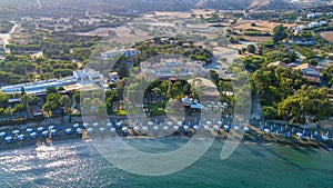 Aerial view of Governor's Beach, Cyprus on a sunny day photo