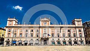 Governor`s Palace on Piazza Cavalli in Piacenza, Italy