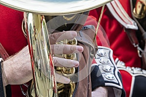 Governors general foot guards with trumpets