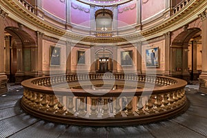 Governors portraits in Michigan rotunda