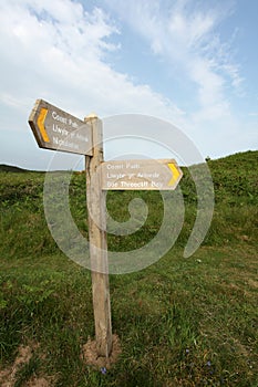 Gower Coast signs in welsh