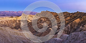 Gower Gulch and Manly Beacon Blue Hour Panorama