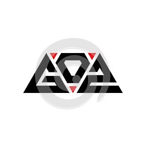 GOZ triangle letter logo design with triangle shape. GOZ triangle logo design monogram. GOZ triangle vector logo template with red