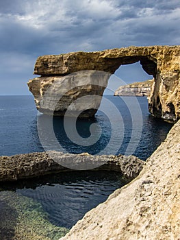 Gozo Azure Window with Blue Hole