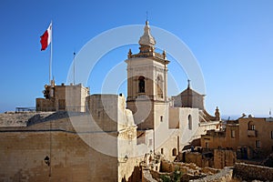 The Gozo Citadel Fortress on the island of Gozo. Malta