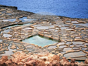 Gozo Island Sea-Salt production. Malta