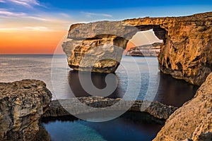 Gozo, Malta - The beautiful Azure Window, a natural arch photo