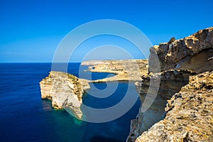 Gozo, Malta - Tha beautiful Fungus Rock on the Island of Gozo photo