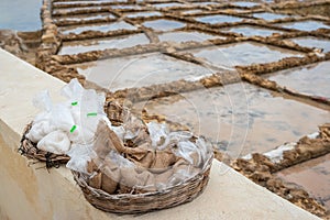 Gozo salt small bags in Marsalforn