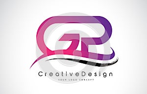 GP G P Letter Logo Design. Creative Icon Modern Letters Vector L