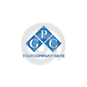 GPC letter logo design on white background. GPC creative initials letter logo concept. GPC letter design