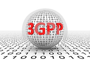3GPP conceptual sphere binary code 3d
