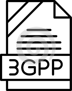 3GPP Outline Vector Icon